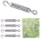 Muzata 5Pack M5 Turnbuckle Heavy Duty Hook and Eye Stainless Steel Cable Railing Wire Rope Hardware Kit String Light Hanging Tension Kit for Wire Rope Tension CN10