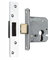 Euro Deadlock Cylinder Lockcase with 57mm Backset in Satin Stainless Steel