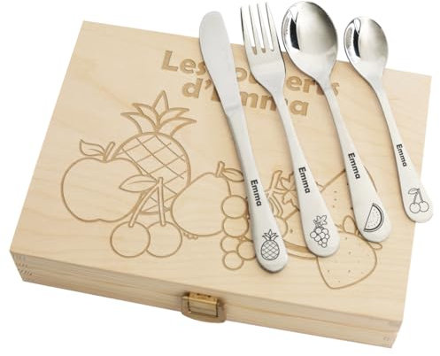 Amikado Coffret Couverts pour Enfant personnalisés (Fruit)…