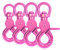 Ganzoo Scherenkarabiner-Haken mit Drehgelenk L: 60 mm, Schnappkarabiner für Hunde-Leine, 4 Stück, Wirbelkarabiner, Triggerhead für Paracord 550 Hundehalsband, legierter Stahl, Drehkopf, Farbe: Pink