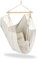 Relaxdays Hängesitz, XL Hängesessel aus Baumwolle, für Kinder & Erwachsene, Aufhängung, In- & Outdoor, bis 150 kg, beige