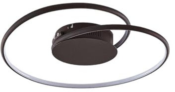 Lindby LED Deckenleuchte Joline (Modern) in Braun aus Metall, Lampe Deckenlampe Wohnzimmerleuchte