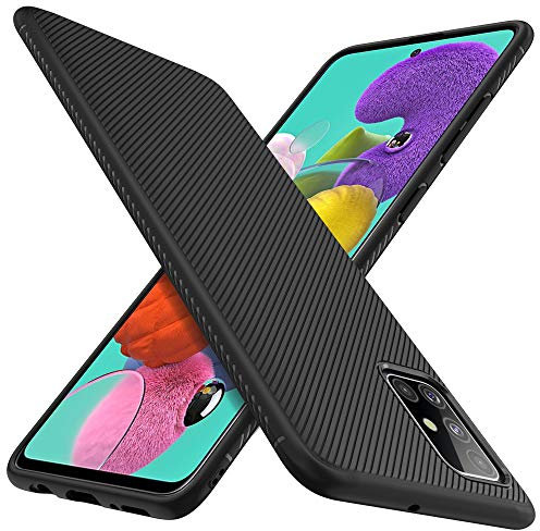 iBetterTEC Coque pour Samsung Galaxy A51, Housse Silicone Ultra Mince, Coque TPU, Durable, pour Samsung Galaxy A51 Smartphone.Noir