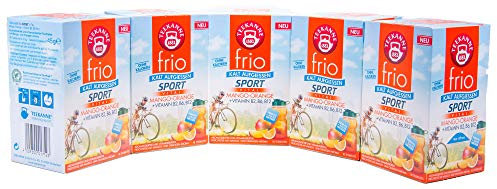 Teekanne frio Sport Vital Mango-Orange, 5er Pack (5 x 18 Teebeutel), 5 x 45 g