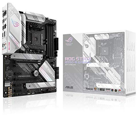 ASUS ROG STRIX B550-A – Carte mère gaming AMD Ryzen AM4 ATX (PCIe 4.0, 14 phases d'alimentation, Intel 2.5 Gb Ethernet, 2xM.2, Microphone anti-bruit avec IA, USB 3.2 Gen 2, Aura Sync RGB)