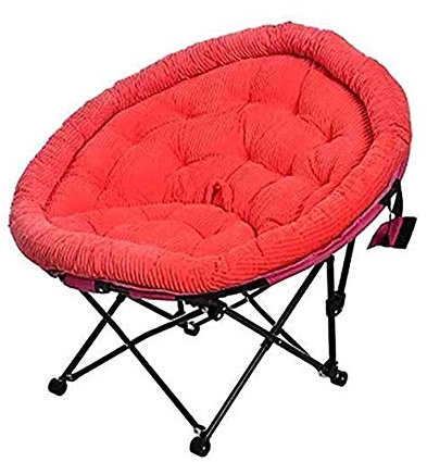 Campingstuhl Faltbar Moonchair Deckchairs Folding Sessel Dining Chair Mond Stühle Faule Sofa Rückenlehne Runde Stuhl Corduroy Tragbarer (Color : B)