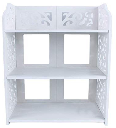 XBCDX Schuhregal, Schuhablage Organizer über der Tür White Chic Hollow Out Schuhschrank Barock Aufbewahrungsorganisator Stand Regalhalter Einheit Regale (Größe: 3 Tier)
