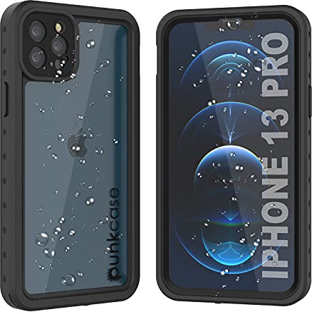 Punkcase Wasserdichte Schutzhülle für iPhone 13 Pro [StudStarSerie] [Slim Fit] [IP68 zertifiziert] [Stoßfest] [schmutzdicht] [schneefest] 360 Grad Ganzkörperschutz Abdeckung für iPhone 13 Pro (6,1