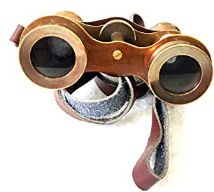 Monokular / Fernglas / Fernglas / Fernglas / Fernglas / Fernglas / Fernglas / Fernglas aus Messing, Antik-Optik, 10,2 cm, Braun