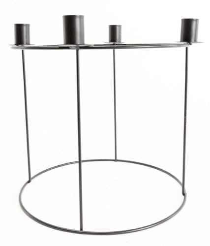 Trend Line Deko Adventskranz, schwarz, Ø 29cm Weihnachtskranz Tischkranz Advent