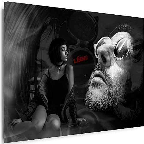Julia-Art - Bilder Leon der Profi Film 80 x 60 cm Leinwandbilder XXL - 1 Teilige Wandbilder Kunstdrucke j-a-28287-15