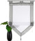 Devola Voile transparent Scheibengardinen mit zweifarbigen Design mit Quaste Fenster Gardinen Panneaux mit Tunnelzug Gardine HxB 140x60cm Grau 1er Pack