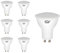 GY 6-er Pack GU10 LED leuchtmittel, 6W (entspricht 60-W-Glühbirne) 450 Lumen, 2700 Kelvin Warmweiss, 120° Abstrahlwinkel Reflektor lampe, Weiches und gleichmäßiges Licht, Nicht dimmbar