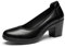 DREAM PAIRS Scarpe con Tacco Largo Eleganti Comode da Donna Décolleté con Tacco Alto Classico Décolleté in PU da Lavoro,Size 42,Nero,SDPU2230W-E