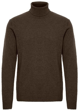 CASUAL FRIDAY CFKarl roll Neck Bounty Knit Herren Strickpullover Feinstrick Pullover mit Rollkragen, Größe:S, Farbe:Demitasse Melange (1907121)