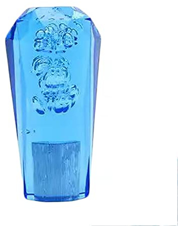 Torcarvh Schaltknauf Crystal Diamond Automatischer Schaltknauf Auto Leuchtender modifizierter Pollerkopf Passend für die meisten automatischen manuellen Fahrzeuge (Blau, 10 CM)