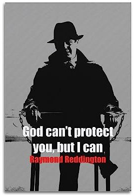 ELedvb The Blacklist Art Poster Raymond Reddington Black DarkCanvas Poster Dekorative Malerei Leinwand Wandposter und Kunstbild Druck Moderne Familie Schlafzimmer Dekor Poster 08x12inch (20x30cm)