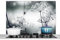KitchenYeah© Fond de Hotte 100x65 cm Aluminium Crédence Cuisine Décoration Murale Crédence Plaque de Cuisson Anti Projection Fleurs - Nature - Noir et Blanc - Photographie