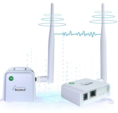 WiFi HaLow, Wireless Bridge 802.11ah,WiFi Halo Point-to-Point Long Range Wireless Access with 2DBi High-Gain Antenna, Ethernet Air Bridge Repeater Supports 2600 feet Outdoor Transmission Distance