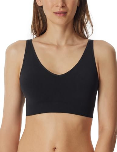 Schiesser Damen Soft Bh mit Herausnehmbaren Pads Nahtlos - Classic Seamless,Schwarz_181106,3XL