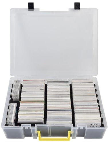 2200+ card storage box for trading cards, deck boxes with dividers for Cards Against Humanity C.A.H/for Magic The Gathering MTG/for TCG YuGiOh Sports Card & Expansions (White)