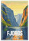Jdheeh Vintage-Poster auf Leinwand, Motiv: Fjorde, Norwegen, Wanddekoration, Poster, 20 x 30 cm