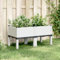 ShGaxin Jardinière avec Pieds Blanc 80x40x42 cm PP,Jardiniere sur Pieds,Bac avec Treillis,Jardiniere Terrasse