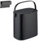 Relaxdays Hanging Kitchen Waste Bin, Vol. 5 L, Rubbish Container, Lid & Handle, Plastic, Dustbin, 23 x 25 x 16 cm, Black, Iron, 27 x 14 x 29 cm
