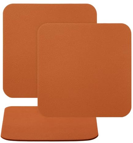ONLYKXY 3pcs Leather Bar Coaster Modern Cup Drink Mat Plate Creative Rug Mug Pad for Outdoor Table Cold Hot Drink Coffee Tea Kitchen Decor House Warming,Square 9cm/3.54inch (Orange)