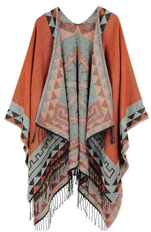 Poncho Damen Winter Warm Elegant Poncho Decke Schultertuch Poncho Cape Trachtentuch Umhang Strick Poncho Mantel Winter Poncho Schal Frauen Strickponcho Geschenk Für Geburtstag Weihnachten