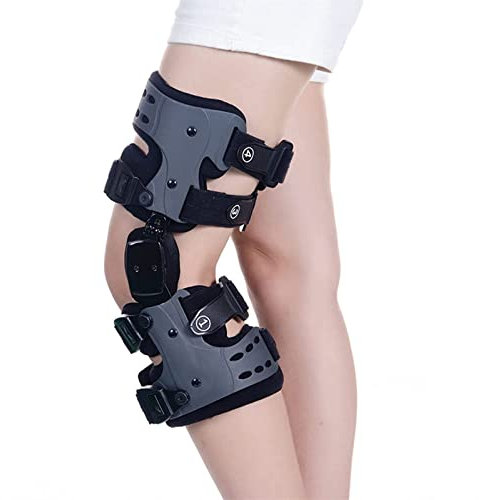 Rodillera Rodilleras ortopédicas con bisagras, estabilizadoras y soporte enrollable para ligamentos cruzados anteriores y colaterales, tendones, lesiones deportivas, lesiones de ligamentos y meniscos