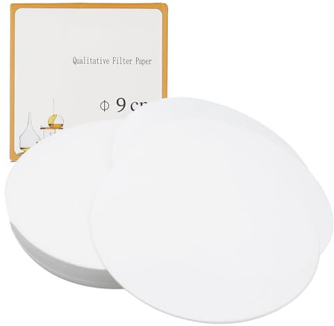 1 scatola 100 Pezzi Carta da Filtro Quantitativa,Filtro Carta di Velocità Media 9cm,Rotondo Carta da Filtro,carta da filtro multiuso,per Carta Filtro Laboratorio