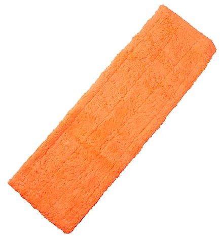 KOMBIUDA Lot De 2 Têtes De Balai En Microfibre Orange, Recharge Serpillière Absorbante, Nettoyage Maison Sols Durs, Remplacement Pour Usage Domestique Et Professionnel