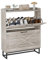 FiveWillowise Schuhschrank mit 2 Klappen, Schuhregal für Flur, schmaler Schuhkipper mit 4 Ablageflächen Schuhkommode mit Metallfüßen, Schuhaufbewahrung Holz Wand, 80x23,8x101,7 cm, Grau