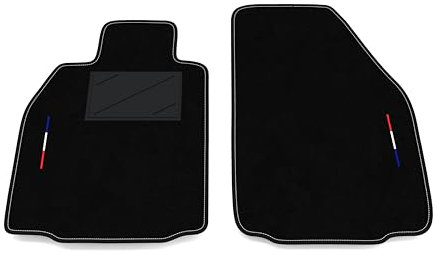 Auto-Fußmatten-Set kompatibel mit Porsche Boxster 987 2004-2012 | Maßgeschneiderte Teppichmatten, Frankreich-Flagge, maßgeschneiderte Autoteppiche