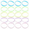 WOONEKY 25 Braccialetti Di Gomma: Braccialetti in Silicone Fosforescenti, Braccialetti Di Gomma Fluorescenti Al Neon, Braccialetti Elastici Colorati - Per Bambini, Adulti, Bomboniere,