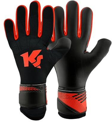 KEEPERsport Torwarthandschuhe Champ Prime NC, ohne Fingerschutz, Fußballhandschuhe Unisex, mit Lasche, 4mm Black Claw, Größe: 8