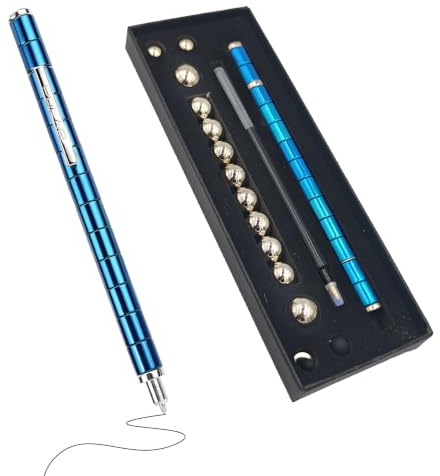 Guidre Magnetic Fidget Pen, Magnetischer Kugelschreiber(Blau | Lustig Multifunktions Magnetstift, Magnetischer Fidget Stift, Penspinning Stift Geschenk für Junge Männer Erwachsene