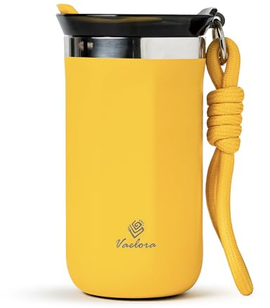 VAELORA Travel Mug 350ml — Leakproof Vacuum Insulated Thermal Flask, Hot 6H Cold 12H, Stainless Steel, Reusable Coffee Cup with Lid for Commuters and Hot Drinks, BPA-Free, Dishwasher Safe