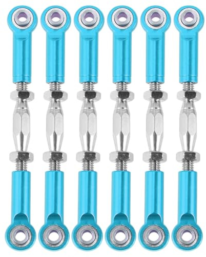 UKCOCO Turnbuckle Rod Linkage Steering Rods 6Pcs 71Mm Aluminum Adjustable for Rc 1/10 Truck Buggy Offroad Upgrade Parts