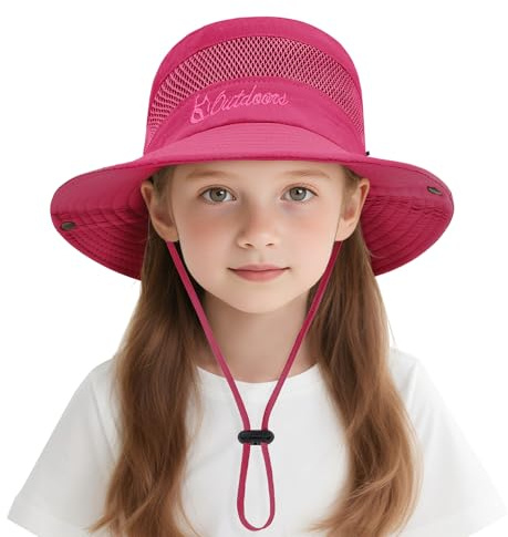 Zando Kinder Sonnenhut UV 50+ Fischerhut für 5-13 Jahre mit Kinnband