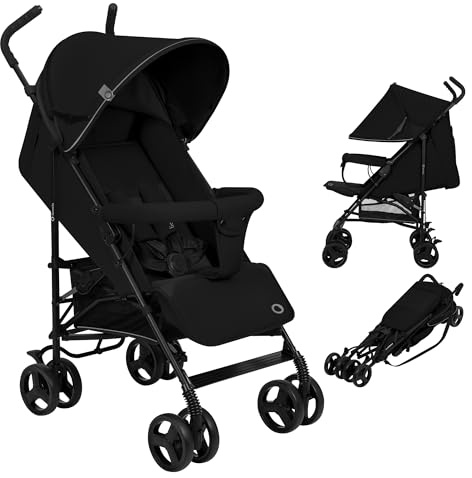 LIONELO Elia Buggy Klein Zusammenklappbar Kinderwagen Bis 15 Kg | Rücken Und Fußstützenverstellung Hinterradbremse, Moskitonetz, Einkaufskorb