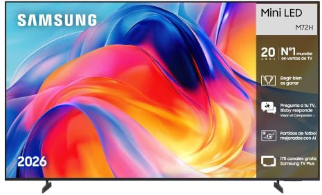 Samsung TV Mini LED M72H 43 4K Smart TV con IA | Vision AI Companion, Mini LED, AI Football Mode, Samsung TV Plus, Perfecto para cine, gaming y deportes