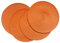 SCF2017 Runde geflochtene Polypropylen Kunststoff-Platzsets, 4er-Set Orange