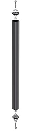 ledscom.de Distanzstück, für Garten-Erdspießleuchten, schwarz, 40cm, 32mm Ø