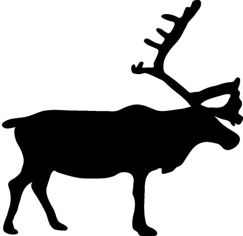 Samunshi® Rentier Tier Aufkleber Autoaufkleber Sticker für Auto Motorrad Wohnmobil Scheiben in 7 Größen und 25 Farben (10x9,8cm schwarz)