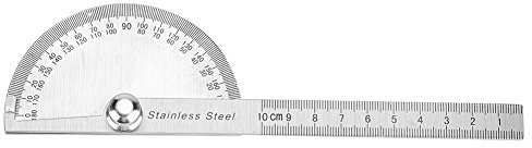 Winkelmesser, 0–180 Grad, Edelstahl, Gradmesser, Drehwinkelmesser mit Schwenkarm für Schüler, Architekturdesign, Tischlerei