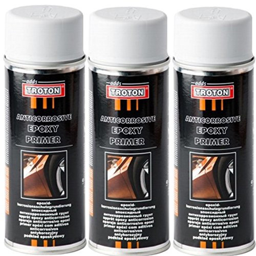 Troton 3 x 400 ml Grey Epoxy Primer Epoxy Corrosion Protection Primer Spray