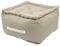 Alphadeco Dickes Bodenkissen Uni - 25cm hoch - mehrere Farben - Pouf - Ottoman - Hocker - 40x40x25cm - 100% Baumwolle (170g/m2) (Leinen)