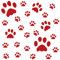 kleb-Drauf® | 25 Pfoten | Rot - matt | Autoaufkleber Autosticker Decal Aufkleber Sticker | Auto Car Motorrad Fahrrad Roller Bike | Deko Tuning Stickerbomb Styling Wrapping